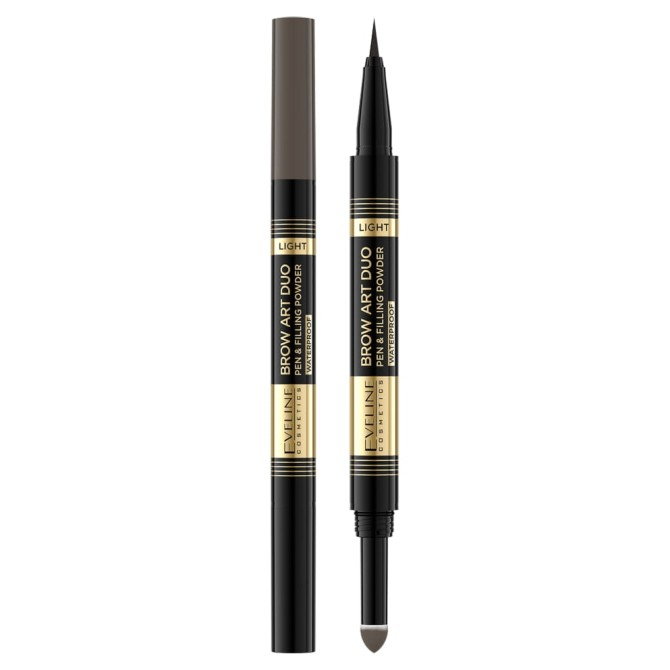 Eveline Cosmetics Brow Art Duo pisak i puder do brwi 2w1 Light