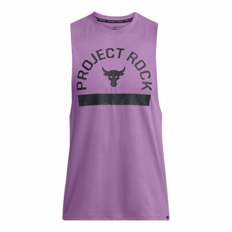 Męski top treningowy Under Armour Project Rock Payoff Graphic SL - fioletowy