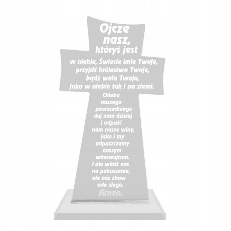 Statuetka Religijna Krzyż Modlitwa Ojcze Nasz