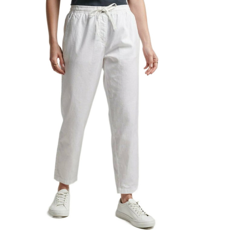 Spodnie damskie Superdry Studios Linen Jogger lniane-XS