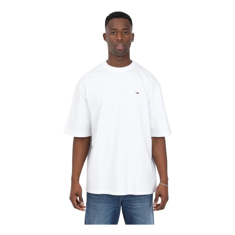 Koszulka w minimalistycznym stylu z haftowanym logo Tommy Jeans