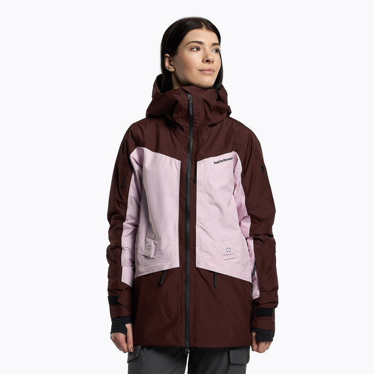 Kurtka narciarska damska Peak Performance Gravity 2L GoreTex cold blush