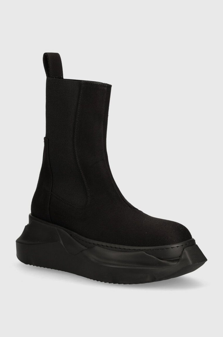 Rick Owens sztyblety Woven Boots Beatle Abstract damskie kolor czarny na platformie DS01D1846.NDK.99