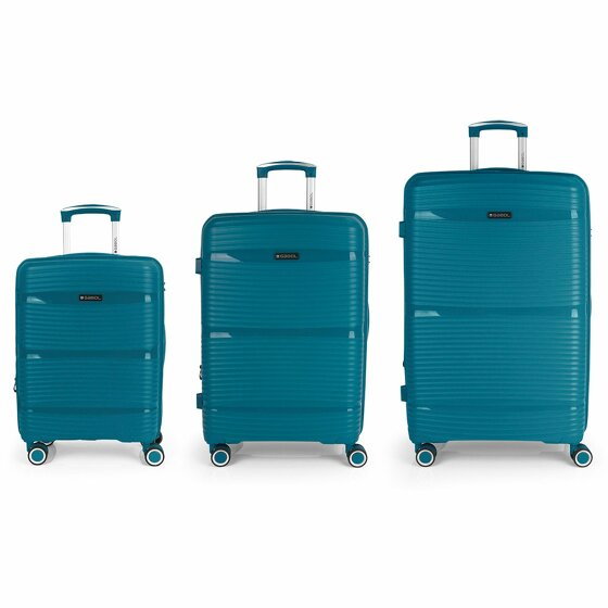 Gabol Akane 4 Roll Suitcase Set 3szt. turquesa