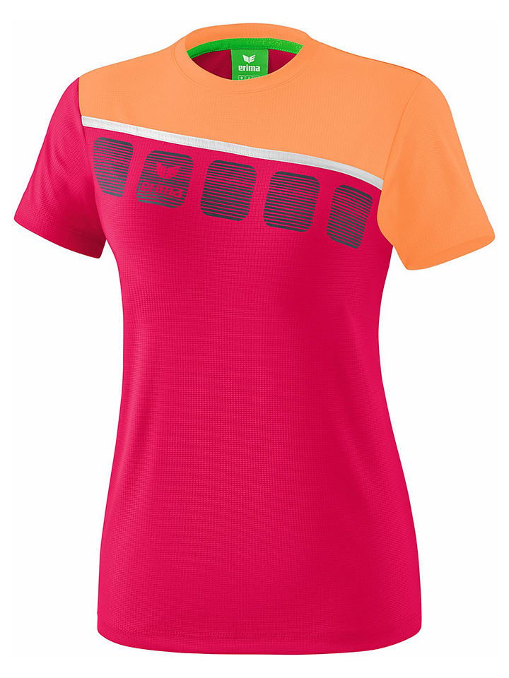 erima Koszulka sportowa "5-C" w kolorze różowo-pomarańczowym
