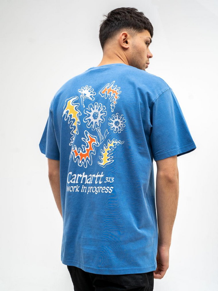 Koszulka Z Krótkim Rękawem Męska Niebieska Carhartt WIP Splash