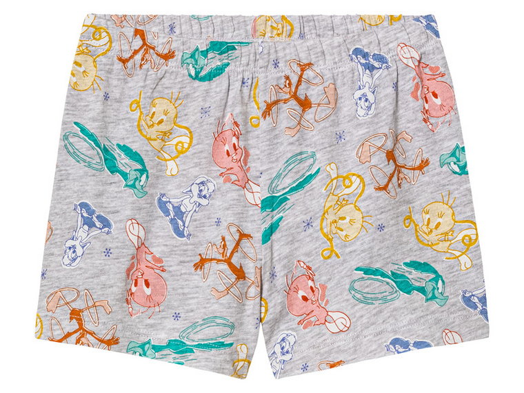 Piżama dziecięca z bawełną, z wzorami z bajek (t-shirt + szorty) (98/104, Wzór Looney Tunes)