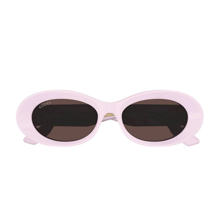 Owalne Różowe Okulary przeciwsłoneczne Gucci