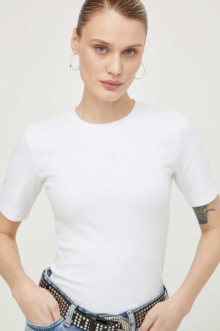 Samsoe Samsoe t-shirt SAALEXO damski kolor biały F10000005