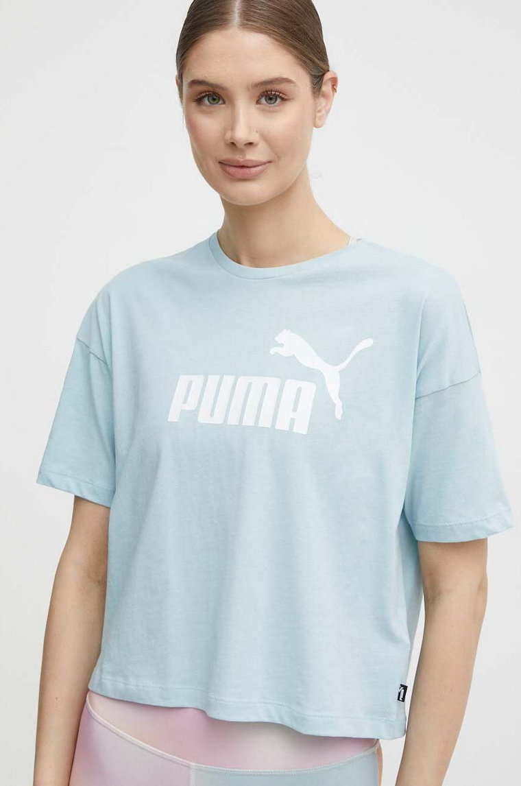 Puma t-shirt damski kolor niebieski 586866