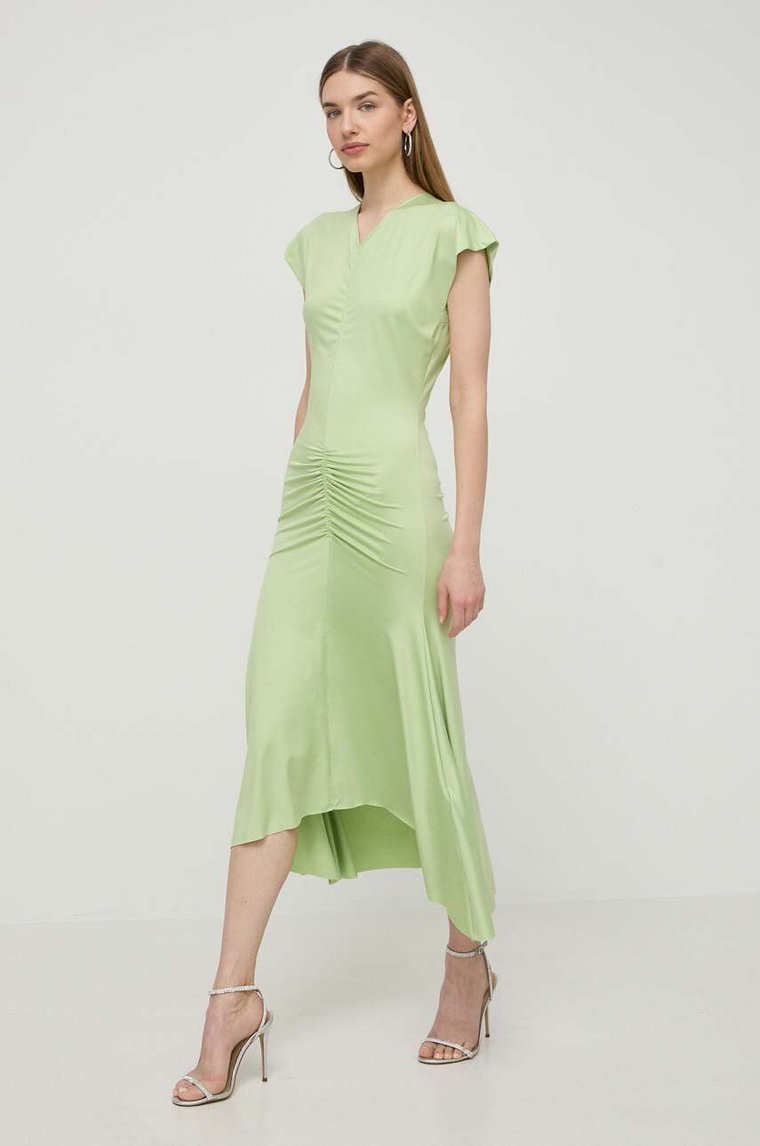 Victoria Beckham sukienka kolor zielony maxi rozkloszowana 1224WDR005425A