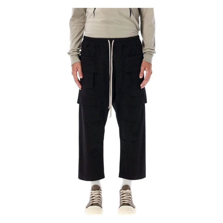 Czarne Spodnie Cargo Creatch Aw24 Rick Owens