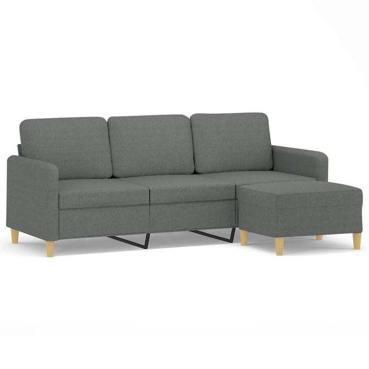 Sofa 3-osobowa z podnóżkiem, 198x77x80 cm, ciemnos / AAALOE