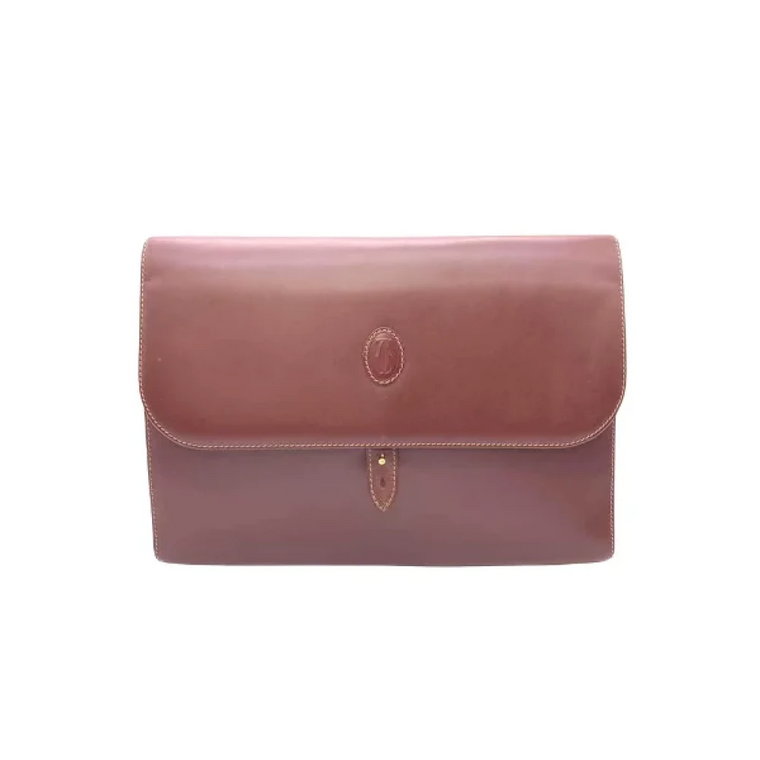 Pre-owned Leather clutches Cartier Vintage