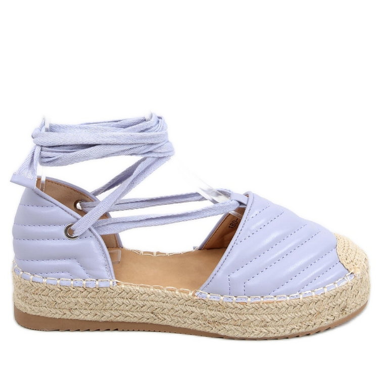 Espadryle wiązane na kostkę Freesia Purple fioletowe