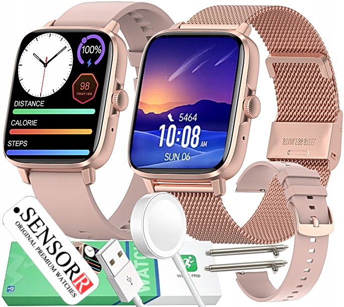 Zegarek Smartwatch Damski Indukcja Rozmowy Ciśnieniomierz Pulsometr Ekg Pl