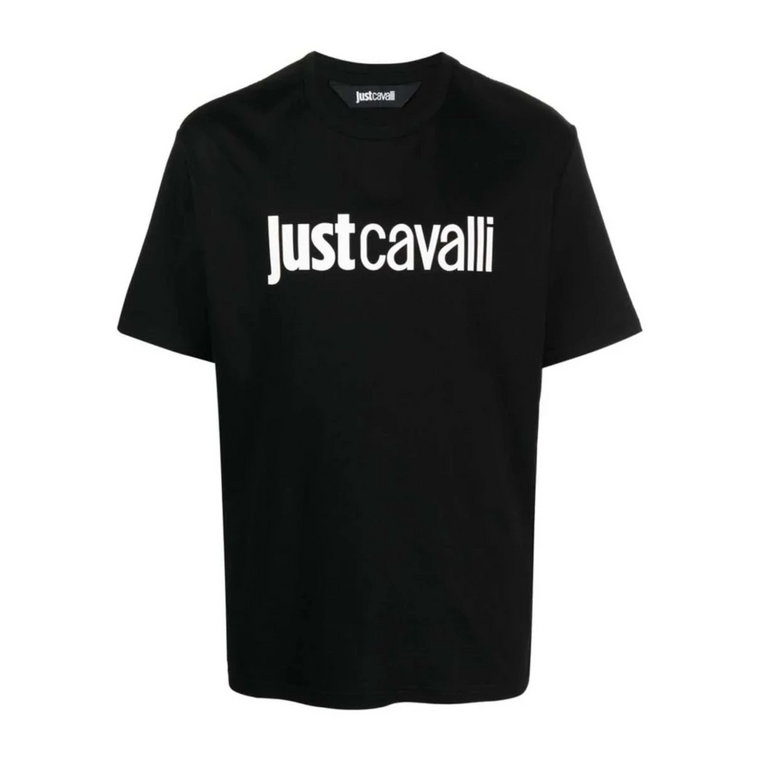 Czarna Koszulka i Polo Kolekcja Roberto Cavalli