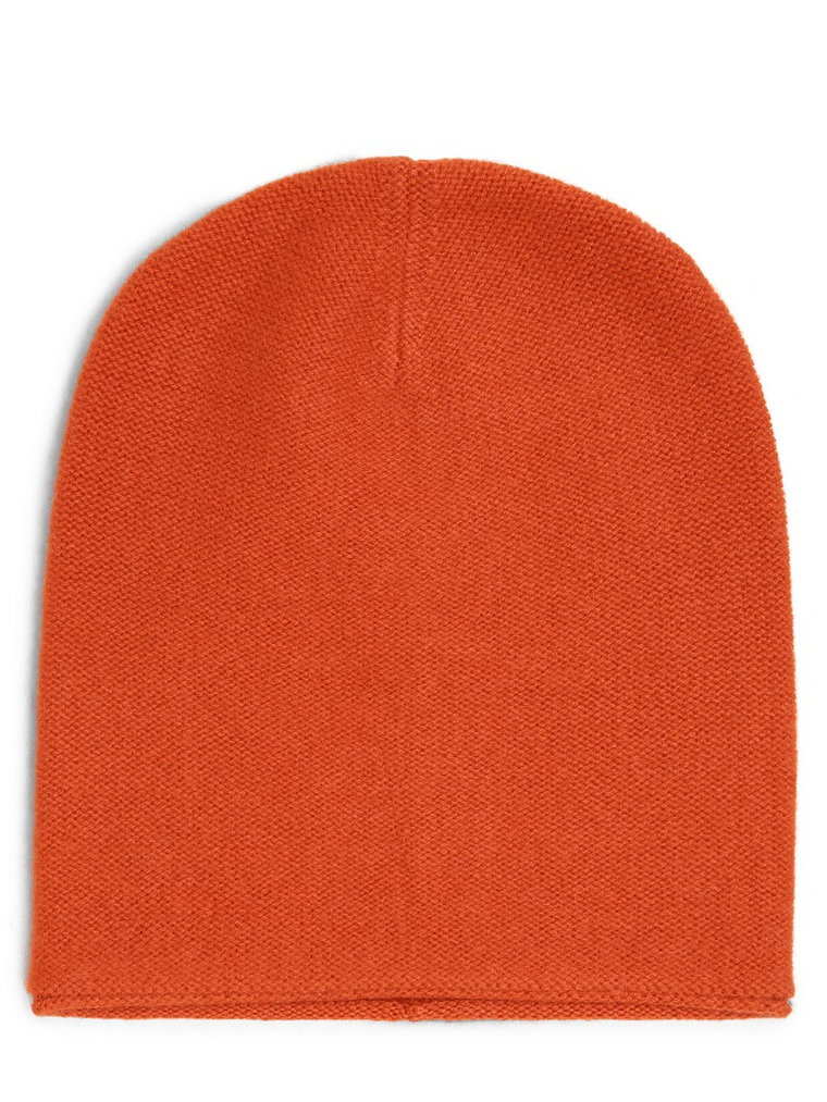 Marie Lund - Damska czapka z czystego kaszmiru, pomarańczowy