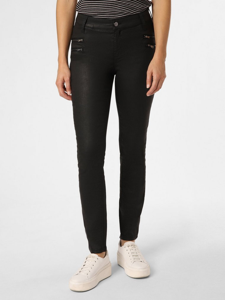 MAC - Spodnie damskie  Skinny zip, czarny