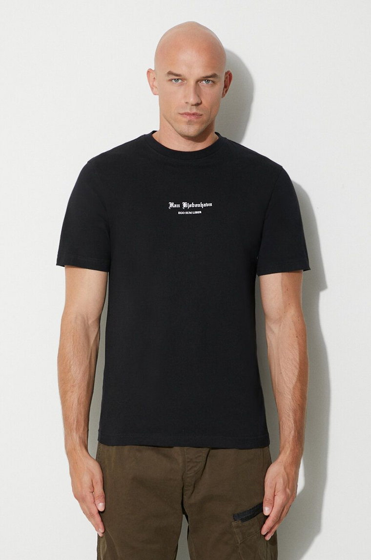 Han Kjøbenhavn t-shirt bawełniany kolor czarny gładki