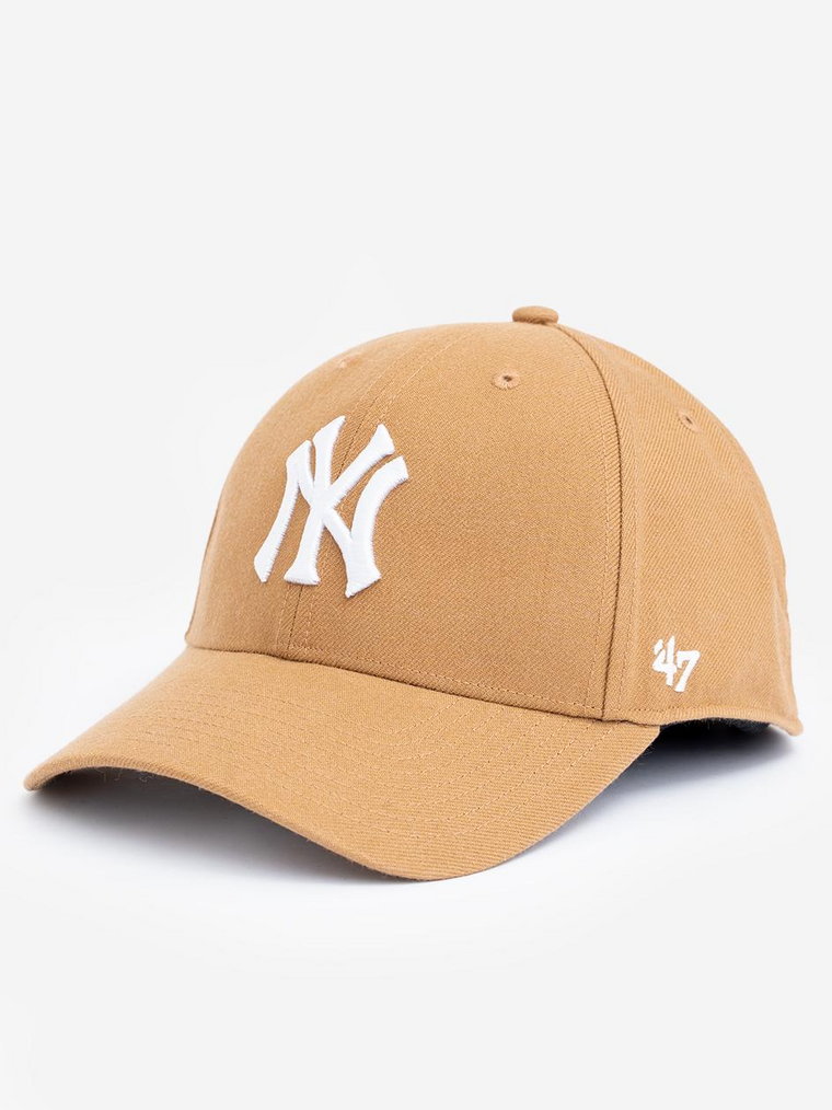 Czapka Z Daszkiem Snapback Jasna Brązowa 47 Brand New York Yankees MLB MVP Wool All