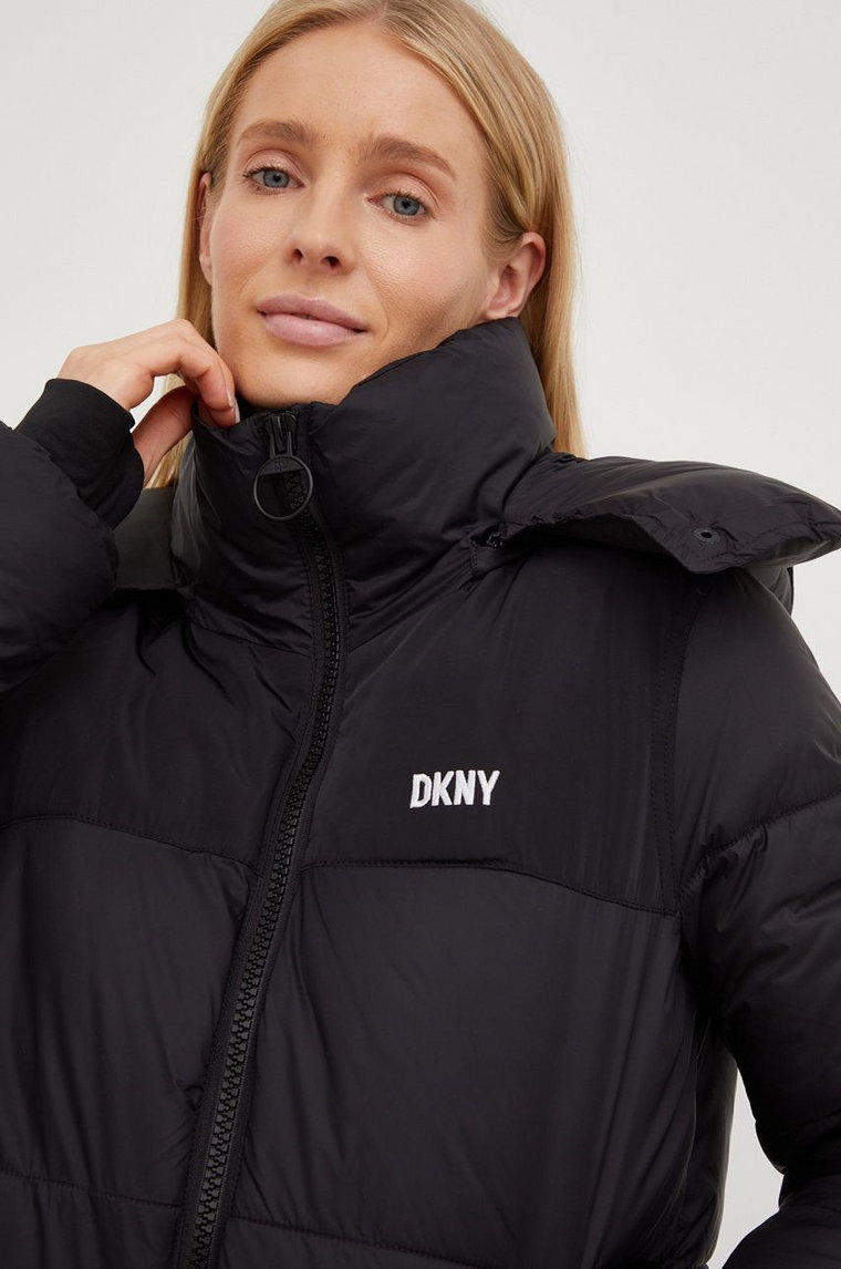 Dkny kurtka damska kolor czarny zimowa