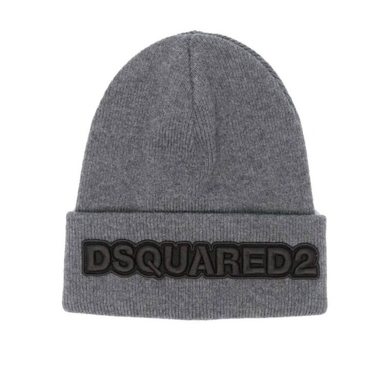 Szare Czapka i Czapka dla mężczyzn Aw23 Dsquared2