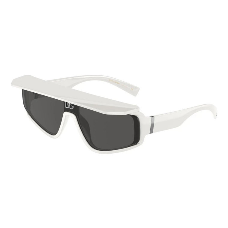 Białe/Ciemnoszare Okulary przeciwsłoneczne DG 6177 Dolce & Gabbana