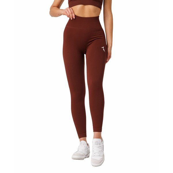 Women's Cream seamless Rib gym leggings - Carpatree