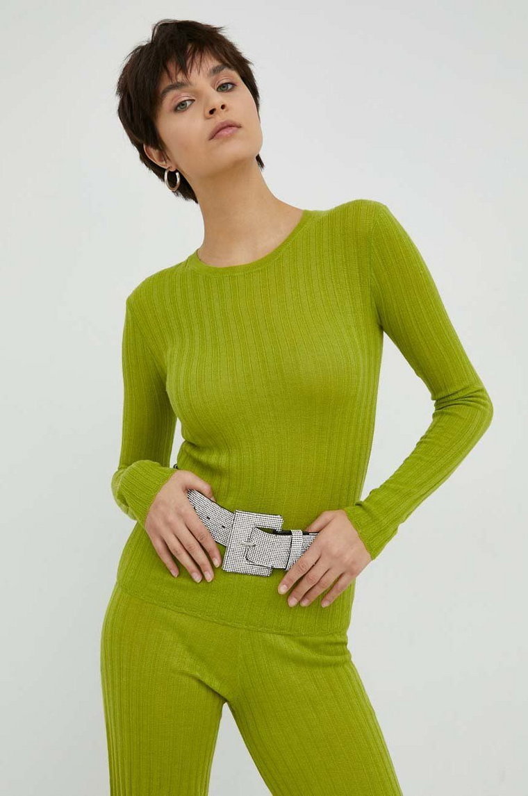Résumé sweter wełniany damska kolor zielony