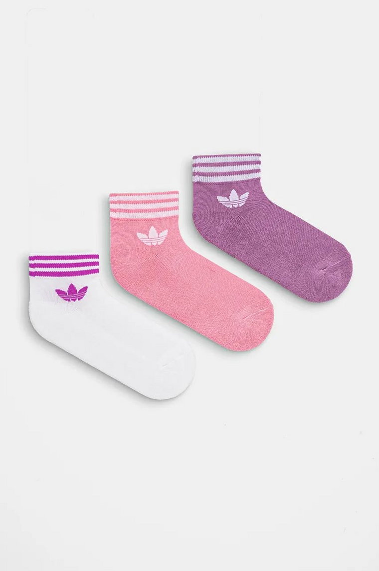 adidas Originals skarpetki 3-pack damskie kolor różowy IX7520