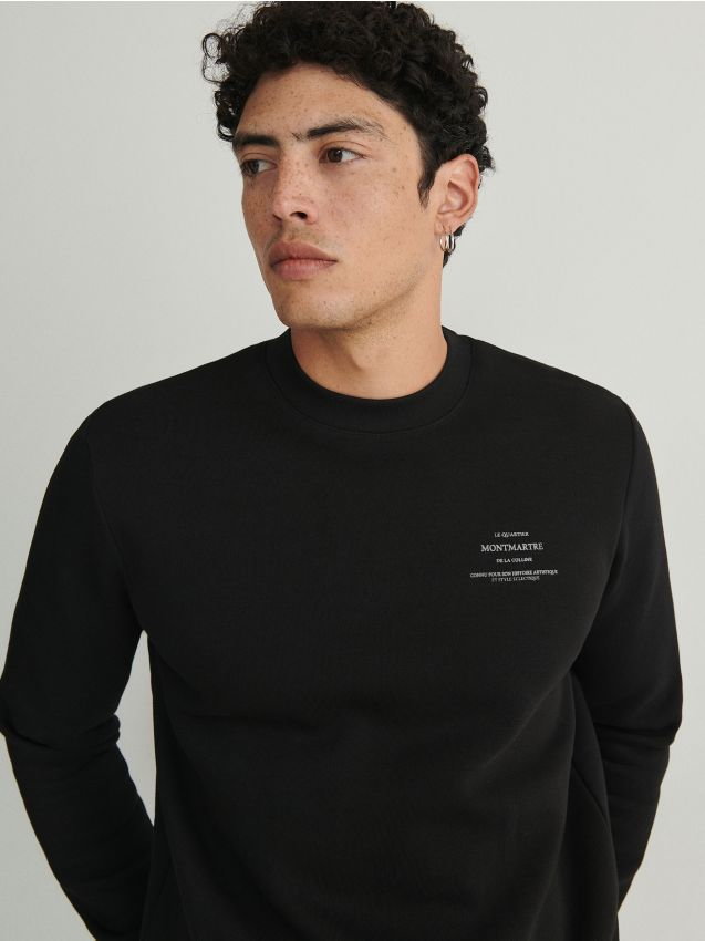 Reserved - Bluza z nadrukiem - czarny