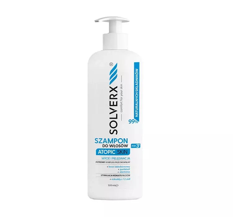 SOLVERX ATOPIC SKIN SZAMPON DO WŁOSÓW 500ML