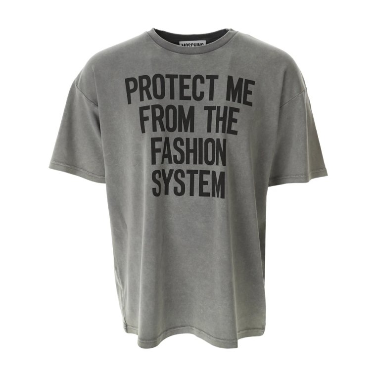 Fashion System Print Protect Me T-Shirt Moschino