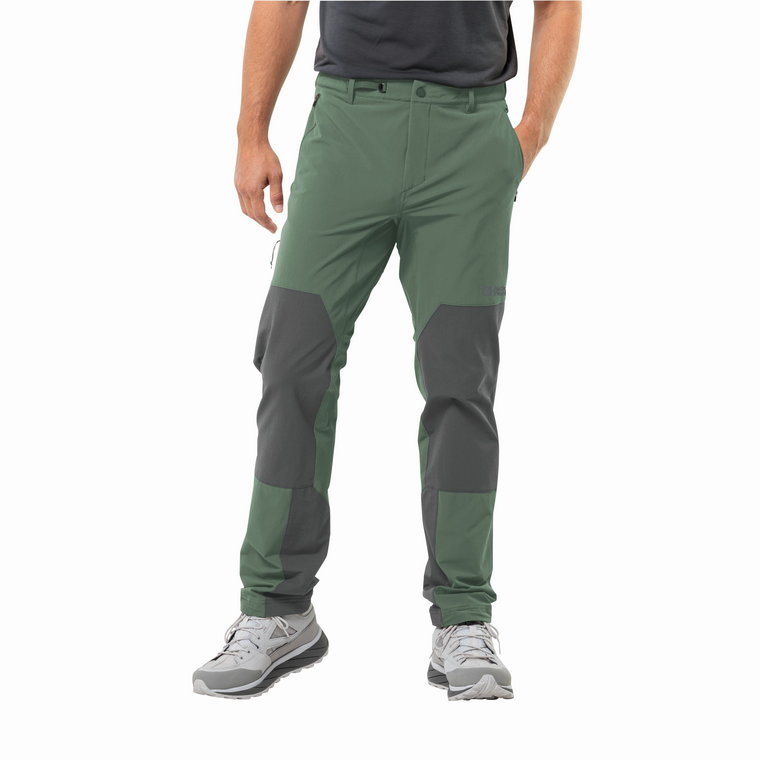 Męskie spodnie trekkingowe Jack Wolfskin ANDUR PANTS M hedge green - 46