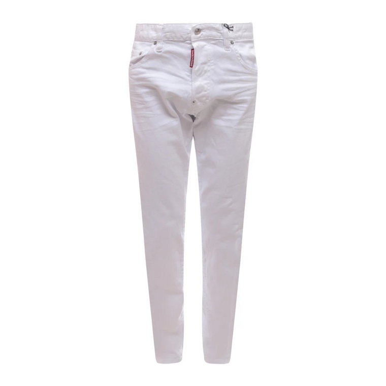 Białe Bawełniane Spodnie Aw23 Dsquared2
