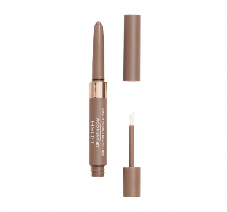 Gosh Lip Linen Coat konturówka do ust + matowy top 005 Brown Sugar 2ml