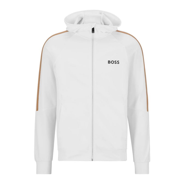 Bicolor Rękaw Zamek Bluza z Kapturem Hugo Boss