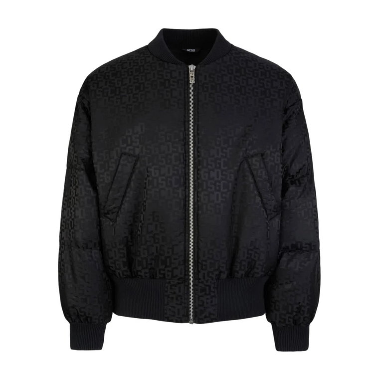 Czarna Kurtka Monogram Bomber Gcds