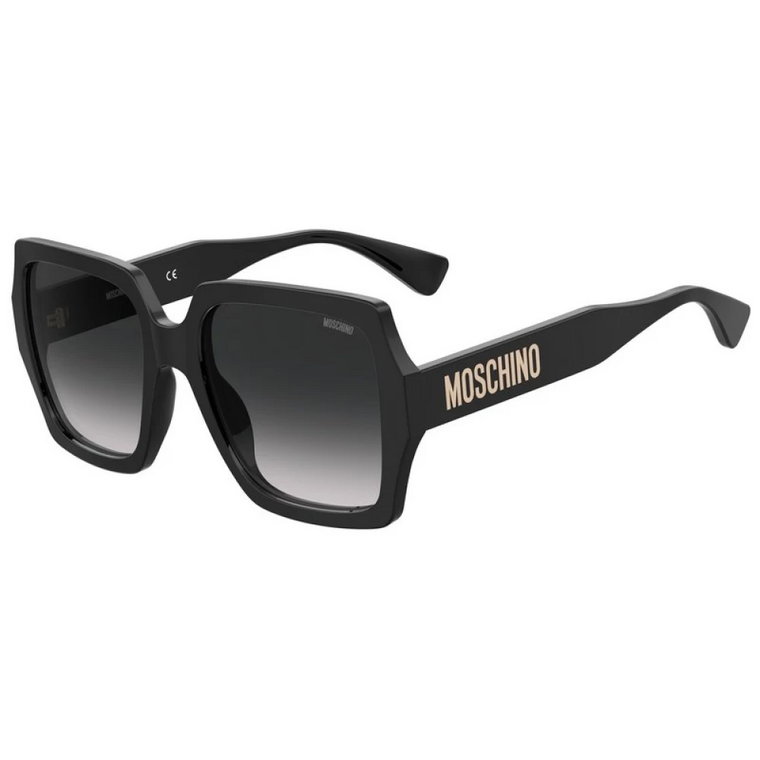 Eleganckie czarne okulary przeciwsłoneczne dla kobiet Moschino