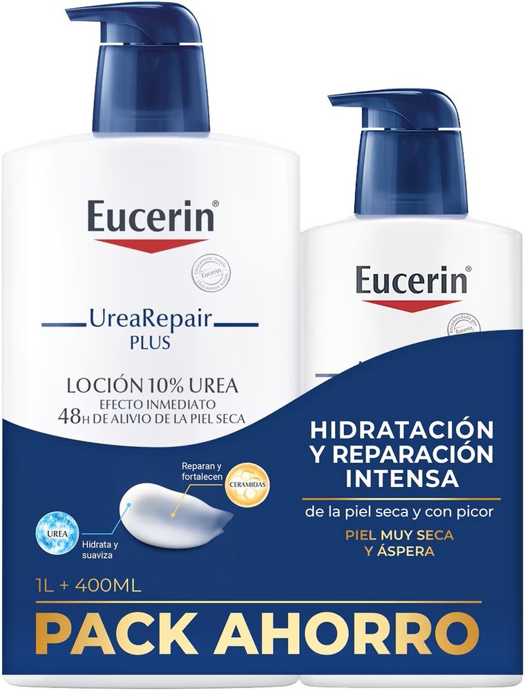 Zestaw kosmetyczny Eucerin Lotion Family Pack Urea Repair 1000 ml + 400 ml (4005800342721). Zestawy kosmetyków do pielęgnacji