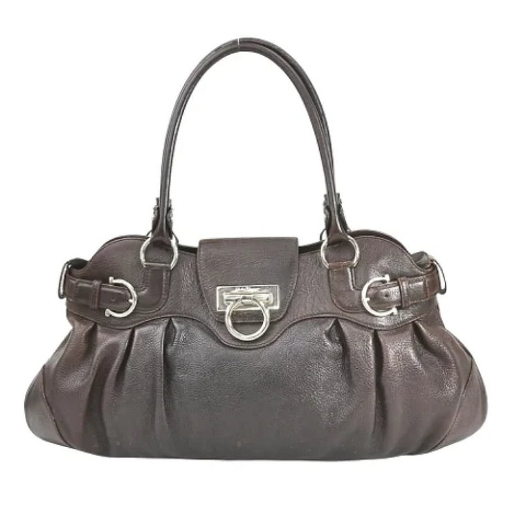 Pre-owned Leather shoppers Salvatore Ferragamo Pre-owned