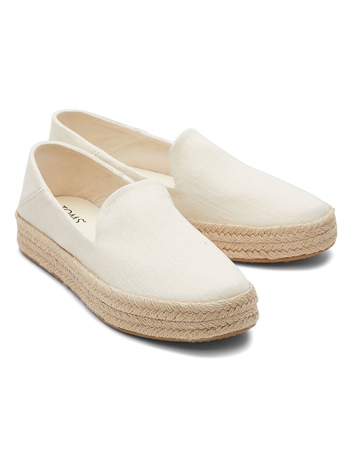 TOMS Espadryle w kolorze kremowym