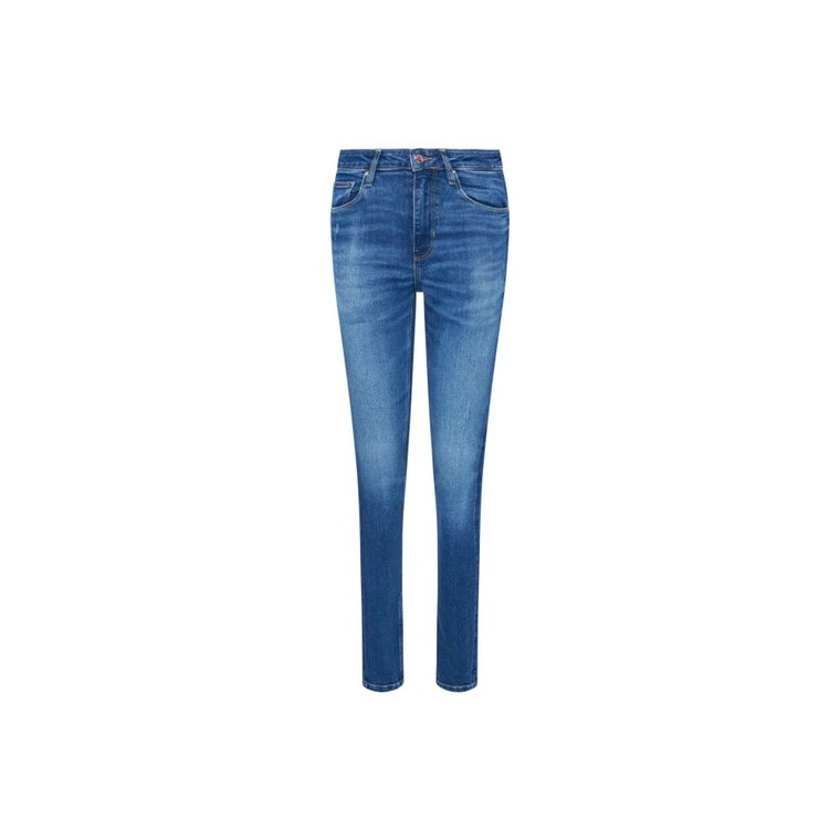 Niebieskie Super Skinny Patched Jeans Guess