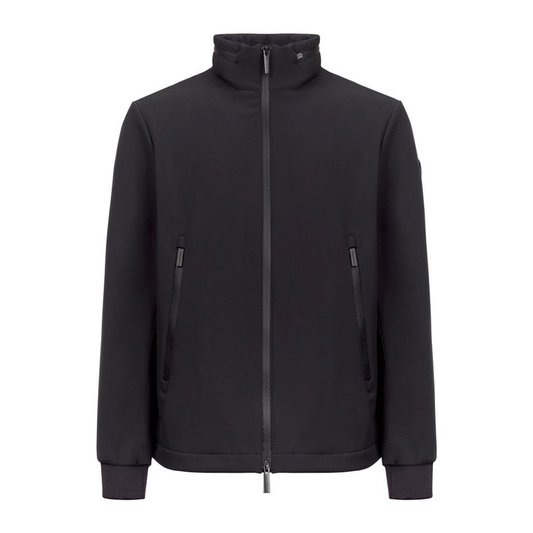 Czarna kurtka Soft Shell Bomber Woolrich