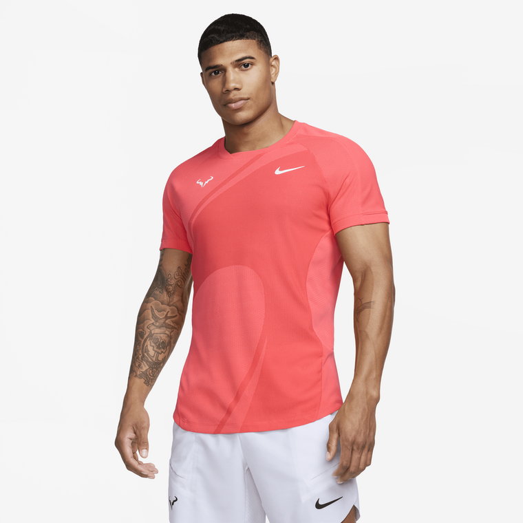 Męska koszulka tenisowa z krótkim rękawem Nike Dri-FIT ADV Rafa - Biel