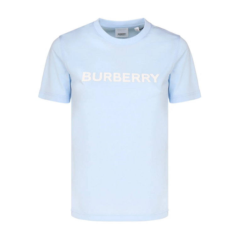 Koszulka Damska z 100% Bawełny w Jasnoniebieskim Burberry