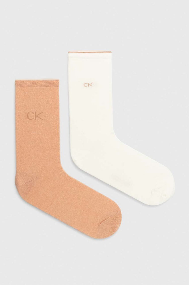 Calvin Klein skarpetki 2-pack damskie kolor różowy