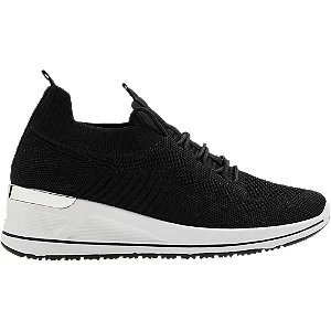 Czarne sneakersy graceland na grubej podeszwie - Damskie - Kolor: Czarne - Rozmiar: 39