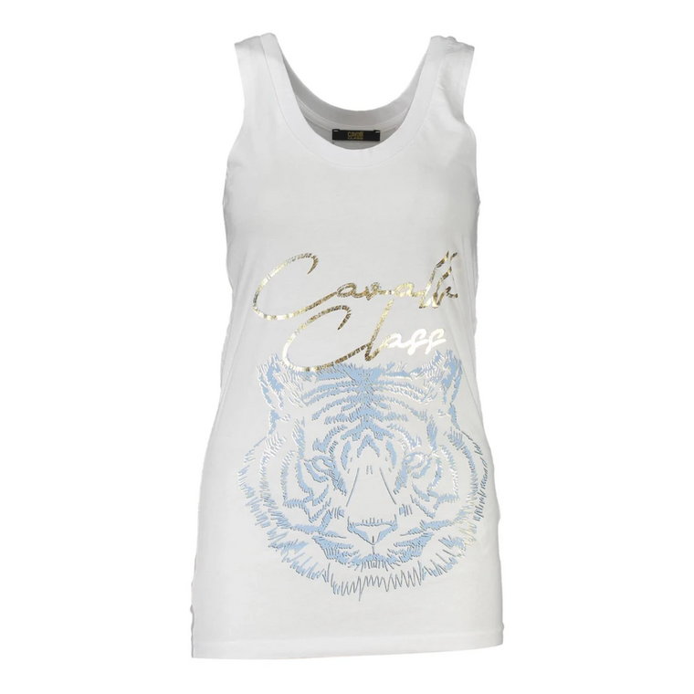 Stylowy Tank Top z Logo dla Kobiet Cavalli Class